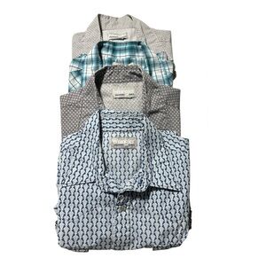 Wrangler Wrancher Pearl Snap Shirts Mens Large Plaid Short Sleeve Set of 4